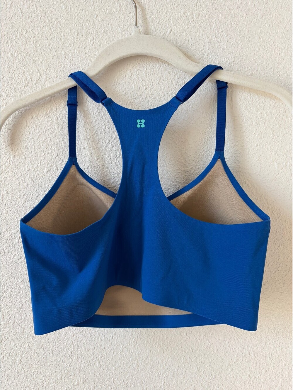 Huug Daily Racerback Longline Wireless Bra Blue Size Small Comfy Colorful - Picture 2 of 4